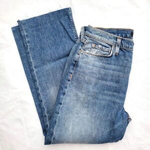 Hudson Holly Straight Leg Jeans - Ankle Length 26" Raw Hem Sz 28 Clean Classic